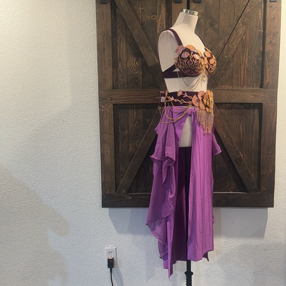 Dancewear Belly Dance Costume Bra&skirt 2pcs Set Stage Dance - Picture 5 of 16